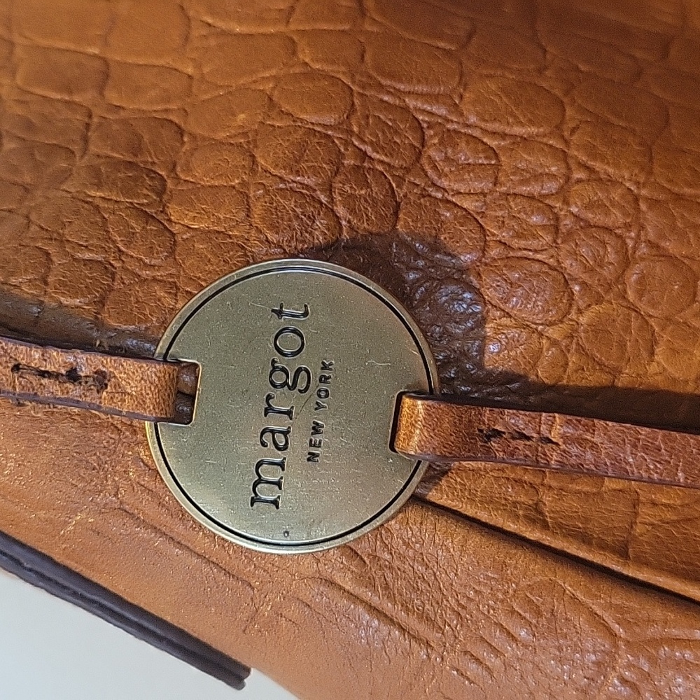 MARGOT LEATHER SHOULDER BAG TAN/BROWN - Picture 2 of 16